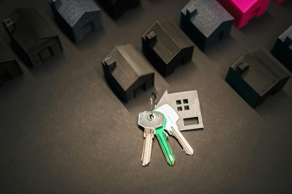 Tiny model homes with keys
